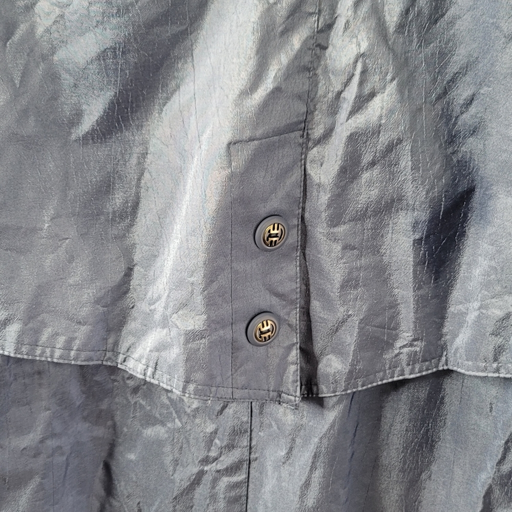 British Mist Full Length Light Blue Vintage Spring Rain Trench Coat Women's 3/4 - Picture 8 of 16